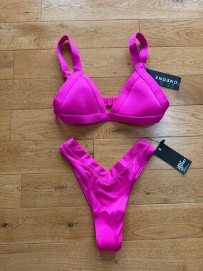 OneOne Hot Pink Kameron Top & Jesse Bottom- NWT Small